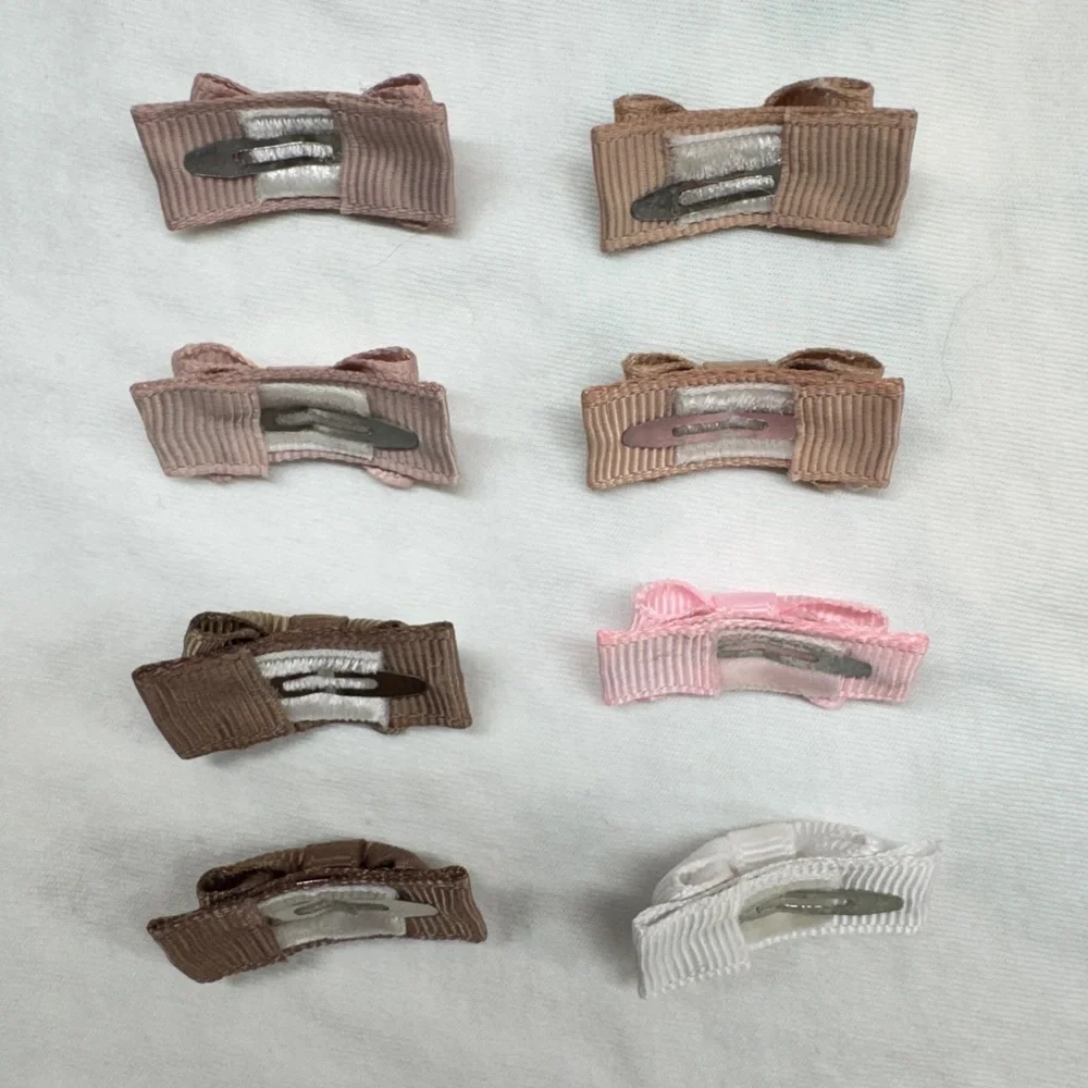 8ct Grosgrain Baby Bow Hair Clips